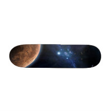 Auf die Oberseite des Universums Skateboarddecks