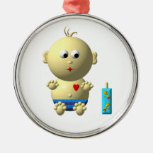 AUFPRALLEN DES BABYS MIT 1 FLASCHE ORNAMENTE