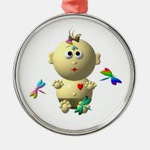 AUFPRALLEN DES BABYS MIT 4 LIBELLEN ORNAMENT