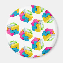Auge Origami de couleurs Magnets Pour Réfrigérateur