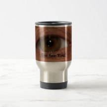 "Auge sehen Sie" Kaffeetasse, der Humor, sonderbar