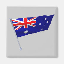 Australien-Flagge im Wind Kühlschrankmagnet