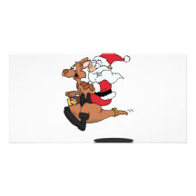Australien Père Noël montant un kangourou de Noël Photocarte