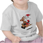 Australien Père Noël montant un kangourou de Noël T-shirt