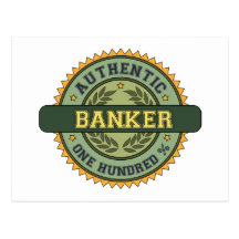 Authentischer Banker Postkarte