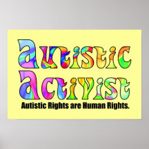 Autistisches Plakat des Aktivisten-(Farbe)