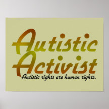 Autistisches Plakat des Aktivisten-(Gold)