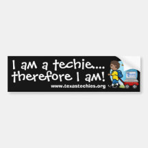 Autoaufkleber - ich bin ein techie