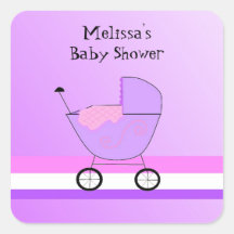 Autocollant de baby shower de boguet de bébé