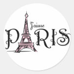 Autocollant de J'aime Paris