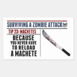 Autocollant de l'ATTAQUE 23 de ZOMBI
