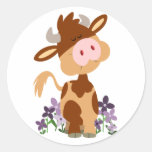 Autocollant de mastication mignon de vache à bande autocollants