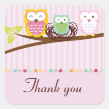 Autocollant de Merci de baby shower de rose de fam