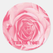 Autocollant de rose de rose de Merci