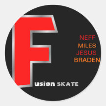 autocollant d'équipe de patin de fusion
