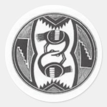 Autocollant d'oiseaux de Mimbres (3)