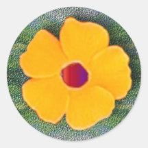 Autocollant d'or de fleur