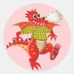 Autocollant mignon avec le dragon