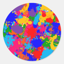 Autocollant multicolore d'éclaboussure de peinture