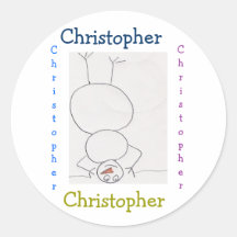 autocollant nommé pour Christopher