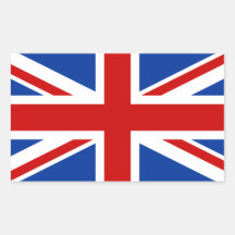 Autocollant rectangulaire d'Union Jack