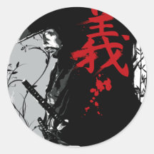 Autocollant samouraï foncé de GI