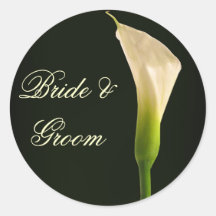 Autocollants de mariage de zantedeschia