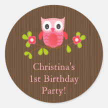 Autocollants modernes mignons de fête d'anniversai