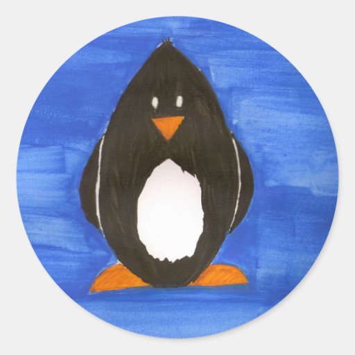 Autocollants peints de pingouin