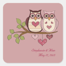 Autocollants roses de mariage de Sweethoots