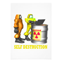 Autodestruction Carton D'invitation