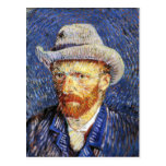 Autoportrait avec le chapeau de feutre gris, Vince Carte Postale