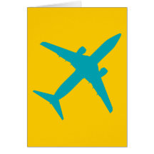 Avion graphique dans le bleu carte