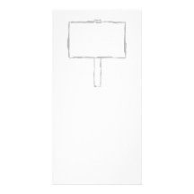 Avis de poteau indicateur. Gris et blanc Cartes De Vœux Avec Photo