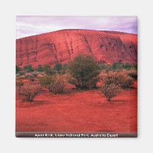 Ayers Felsen, Uluru Nationalpark, Australien-Wüste Kühlschrankmagnete