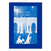 Azul chrétien de salutation cartes de vœux