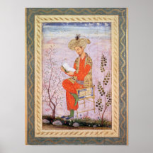 Babur Lesung, Mughal Plakatdruck