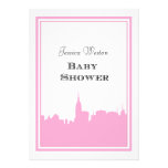 Baby-Dusche der NYC Skyline-Rosa-Silhouette-#2 DIY einladungen