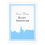 Baby-Dusche NYC Skyline-lt-Blue Silhouette #2 DIY einladungen
