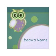 Baby-Eulen-Kinderzimmer-Dekor Gespannter Galeriedruck