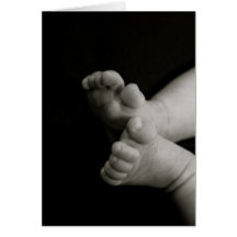 Baby-Fuß-Gruß-Karte