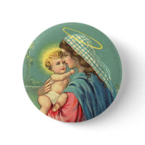 Baby Jesus und Jungfrau-Mary-Knopf