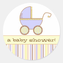 Baby shower bleu de landau adhésifs
