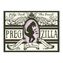 Baby shower de Pregzilla Faire-part Personnalisé