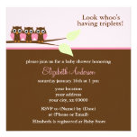 Baby shower de triplets faire-part personnalisé