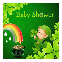 Baby shower du jour de St Patrick mignon Faire-parts