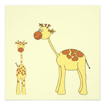 Baby-und Erwachsen-Giraffe Ankündigung
