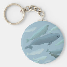 Baby-Weißwal-Wal Keychain Wal-Kunst-Geschenke Schlüsselbänder