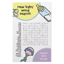 Babyparty-Spiel - Wort-Suche