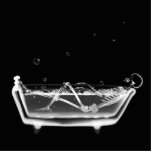 Badewanne-Röntgenstrahl-Skeleton Schwarzes u. Weiß Fotostatuen